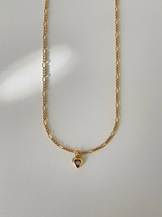 ILOVEU gold heart necklace