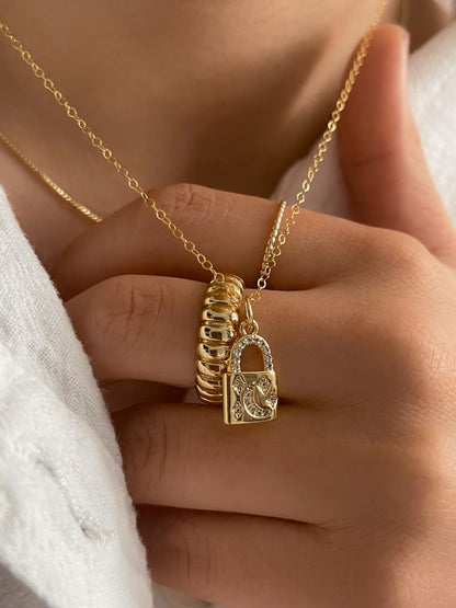 Dainty gold-filled locket necklace