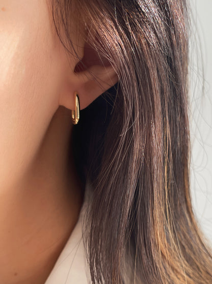 Mini square hoop earrings