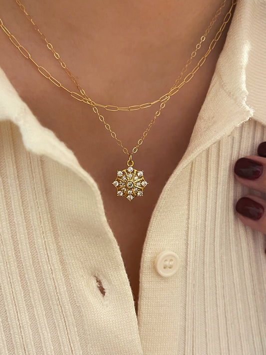 Dainty snowflake necklace